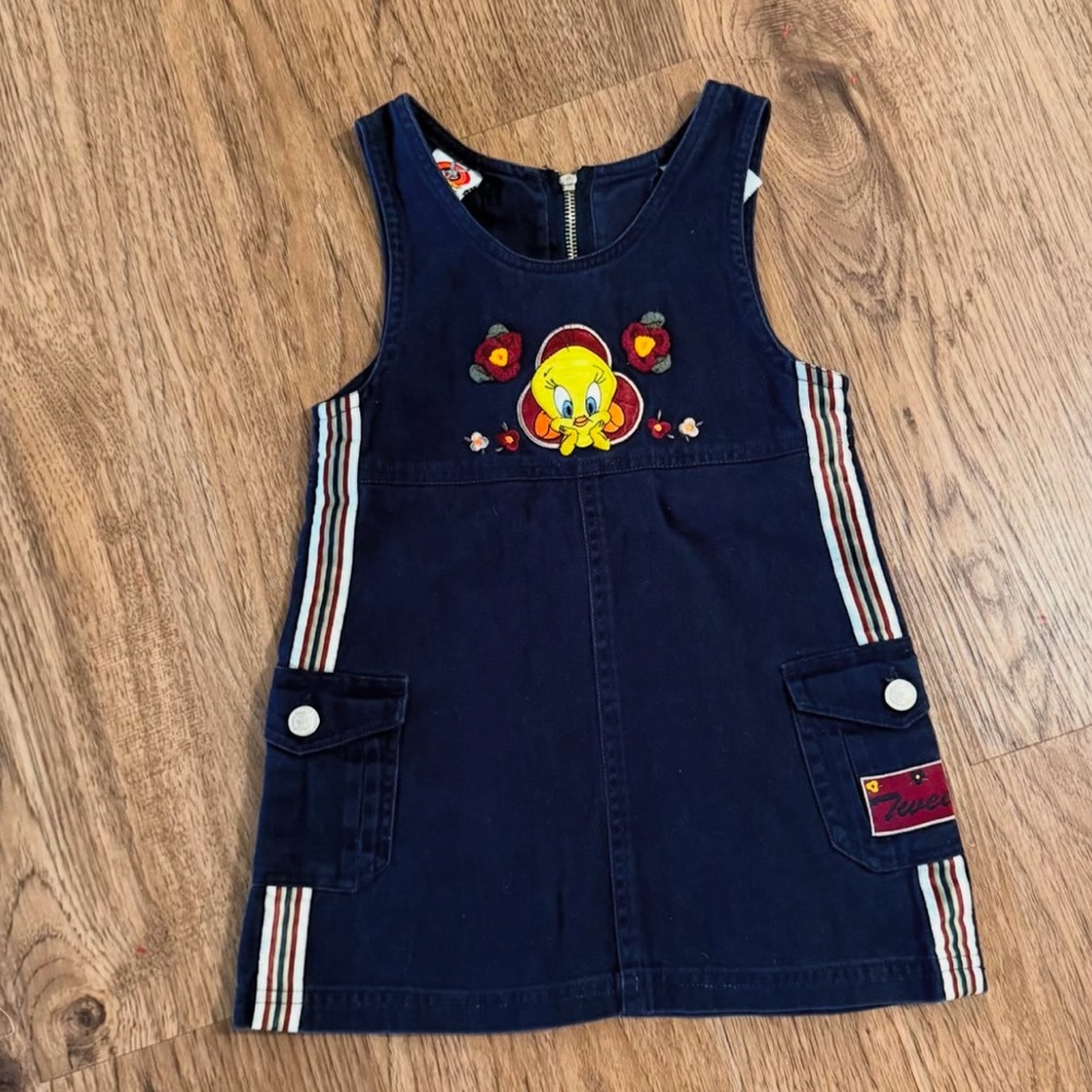 Tweety girl overall-dress